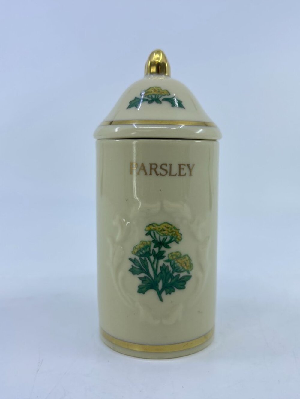 vintage lenox the luxury spice garden parsley canister 1992